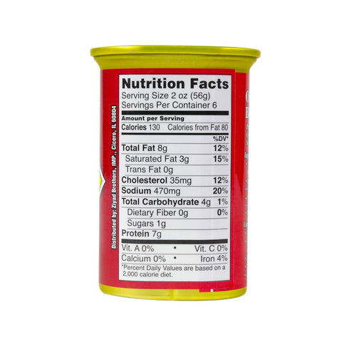 12 oz Ziyad Halal Luncheon Loaf Meat - Premium Beef Canned Food for Quick Meals - Perfect for Sandwiches, Pasta, Rice