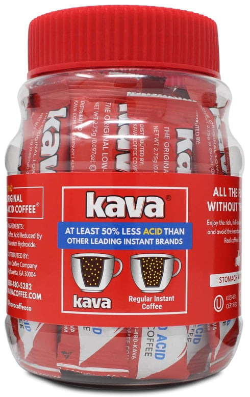 Packets, 20 Count (Pack 6) Kava Low Acid Instant Coffee Single Serve Stick