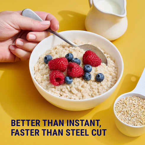 3 lbs (48 oz) 3 5 Coach's Oats Whole Grain Oatmeal | Cracked n Toasted Oats | Quick-Cooking, Steel Cut Texture |