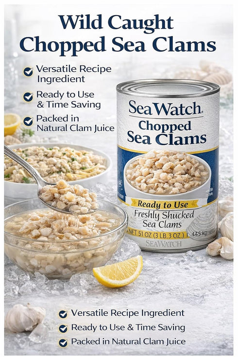 Code 51-Ounce Sea Watch Chopped Ocean Clams