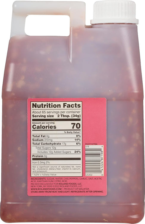 4.85-Pound Roland Foods Thai Style Spicy Sweet Chili Sauce, No MSG, Specialty Imported Food, Bottle