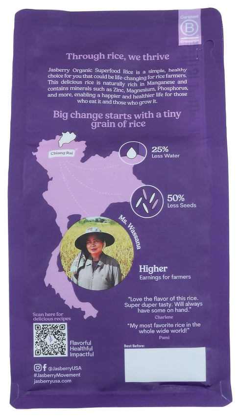 15 Jasberry, Rice Jasberry Superfood Organic, Ounce