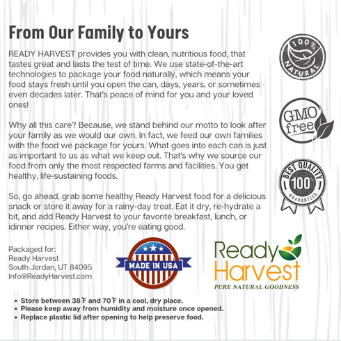 #10 30-Year 4 lbs Ready Harvest Emergency Food - Parboiled White Rice | Survival Food | Pantry Staples | Can | Shelf