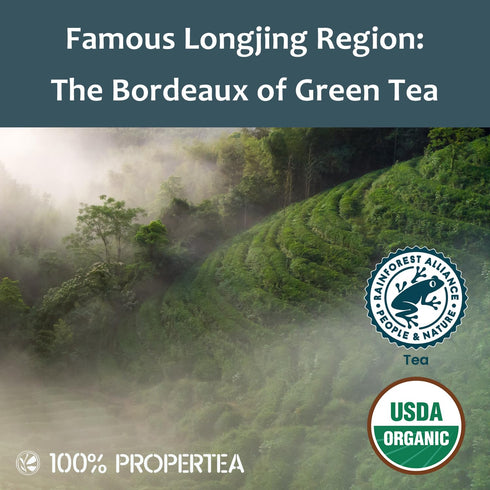 100% Bags,100 Count, Propertea Organic Green Tea Individually Wrapped, Rich in AntioxidantsHot