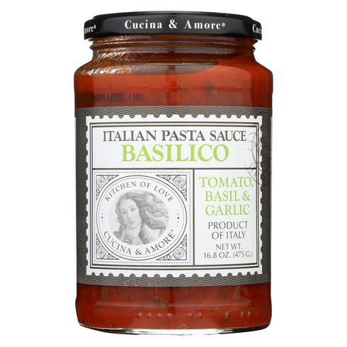Cucina & Amore Pasta Sauce Tomato Basil, 16.8 OZ