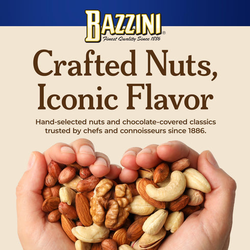 1886 (7oz Bazzini Milk Chocolate Cashews, Gourmet Cashews Coated in Rich Milk Chocolate, Kosher, Since Gourmet Nut