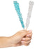36 Light Blue and White Rock Candy Sugar Sticks - Individually Wrapped Treats - Cotton Candy & Original Sugar Flavored