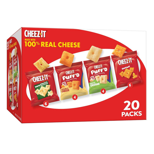 Cheez-It Cheese Crackers, Baked Snack Crackers, Office and Kids Snacks, Variety Pack,