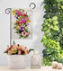 Breeze Decor Mix Bouquet Garden Flag Spring Floral Sunflower Tulip Rose Orchid Lilies Season Springtime Flower Wreath