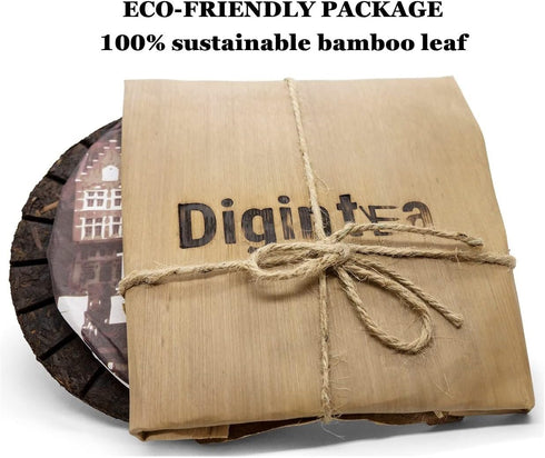 Compressed Pu-erh Tea Cake "Bru:ge Waffle," 7.1 Ounce (200 g) Thick Taste