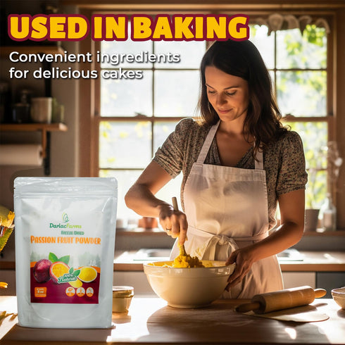 8Oz 100% Freeze Dried Passion Fruit Powder Real Fruit Powder, No Sugar Added, Vegan & Gluten-Free, Freeze Dried Fruit