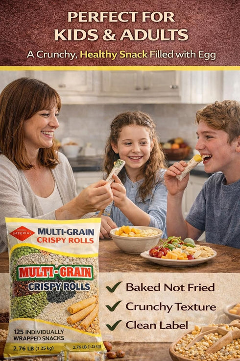 Generic 7 Pack 125 Count (43.75 oz) Multi Grain Crispy Rolls - Baked Healthy Snacks, Natural Grains, Zero