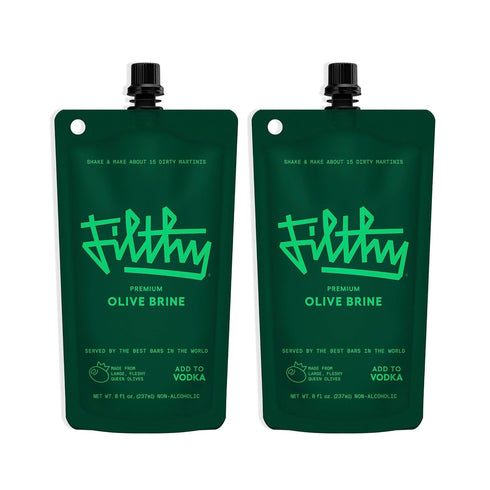 Filthy Olive Brine, Premium Cocktail Mixer, Filtered for Dirty Martinis, Olive Juice