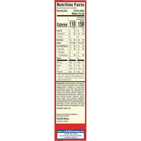 Kraft (6 oz Stove Top Traditional Sage Stuffing Mix Box)