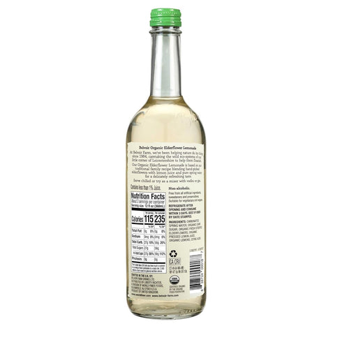 BELVOIR FRUIT FARMS 25.4 Oz Summer Belvoir Organic Elderflower Lemonade, Fl | Organic and Refreshing Elderflower