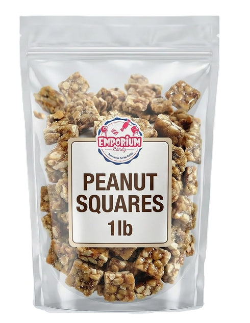 Peanut Squares - 1 lb of Fresh Sweet Crunchy Delicious Roasted Bite