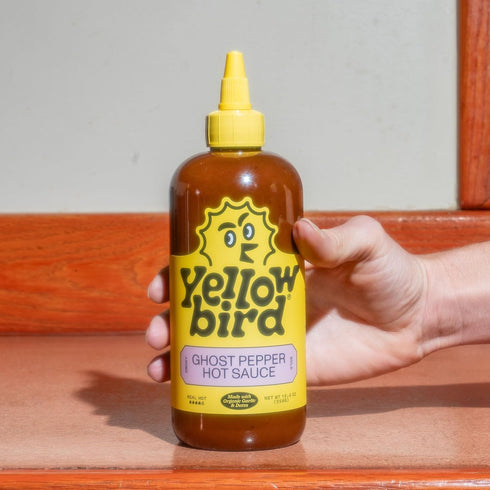Yellowbird Organic Ghost Pepper Hot Sauce, 19.6 oz Tabletop Size (Real Hot | 1 Bottle | Made in Texas)