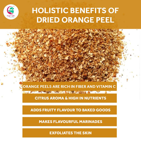 1 LB Dried Orange Peel | Rich Citrus Aroma and Flavour | Small Granules | Perfect for Tea, Cookies, Rye breads
