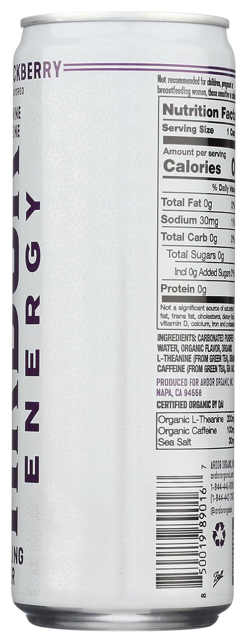 12 Oz Ardor, Water Sparkling Mountain Blackberry Oragnic, Fl