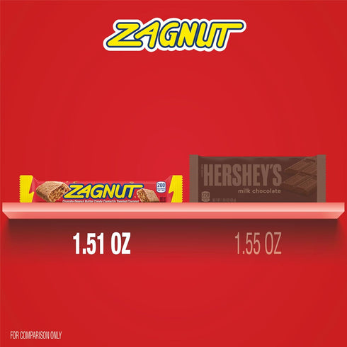 1.51 oz (18 Count) ZAGNUT Crunchy Peanut Butter with Toasted Coconut Candy Bars