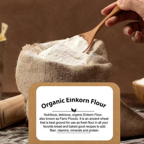 4.8 lb Be Still Farms Bulk Einkorn Flour Organic - Bread Flour for Baking - Ideal Whole Wheat All Purpose Flour