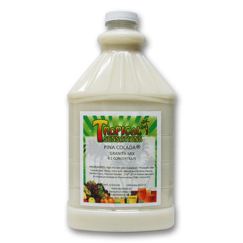 Tropical Sensations Pina Colada Granita Slushie Mix 64 oz Bottle Non-Alcoholic Frozen