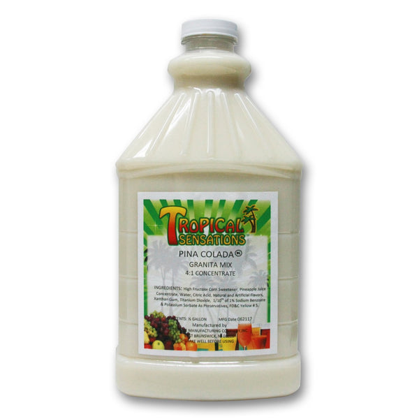 Tropical Sensations Pina Colada Granita Slushie Mix 64 oz Bottle Non-Alcoholic Frozen