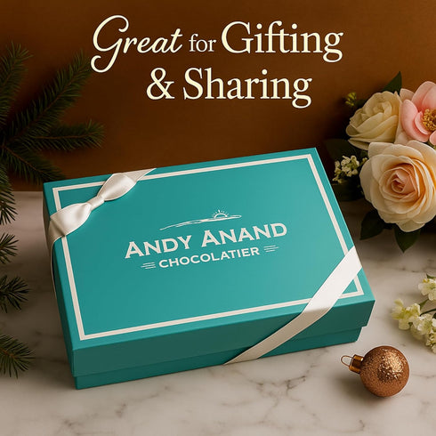 (7 Oz) ANDY ANAND CHOCOLATIER Nougat Candy With Nuts - Gluten Free Mixed Nut Soft Brittle, Made with Wildflower Honey