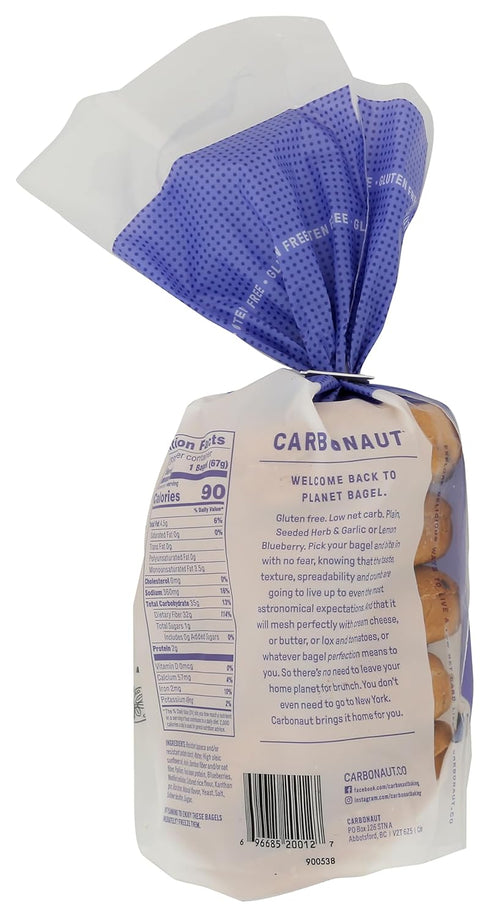 5 Count, 11.8 OZ Carbonaut Low Carb Lemon Blueberry Bagels