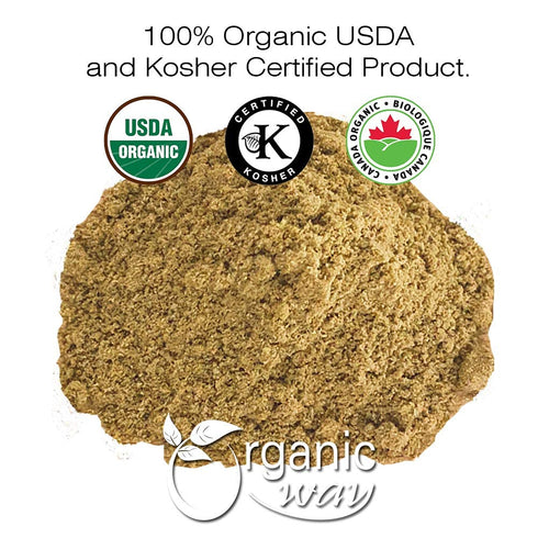 Organic Way Fennel Seed Powder, Improve Digestion, Organic & Kosher Certified, Raw, Vegan, Non-GMO, Gluten Free, 1/2LBS