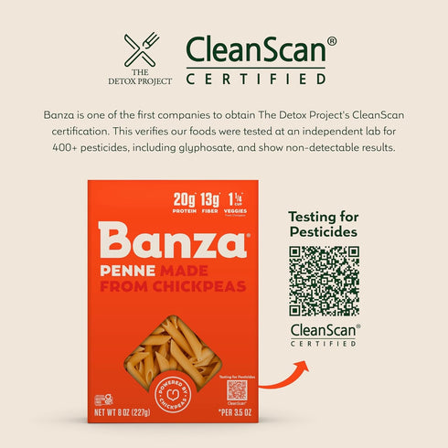 Banza Spaghetti Pasta from Chickpeas - Gluten Free, High Protein, Lower Carb Protein Spaghetti - 8oz