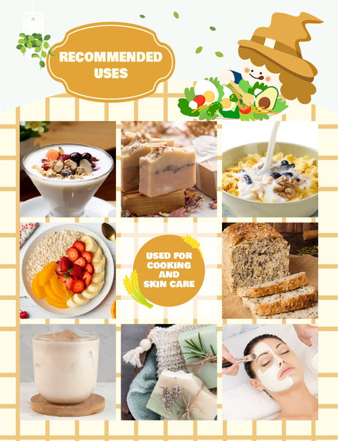 8 oz (227g), 100% Nice Witchs Rice Bran Powder Pure Raw Rice Bran, Edible & Multi-Purpose, For Smoothies, Baking