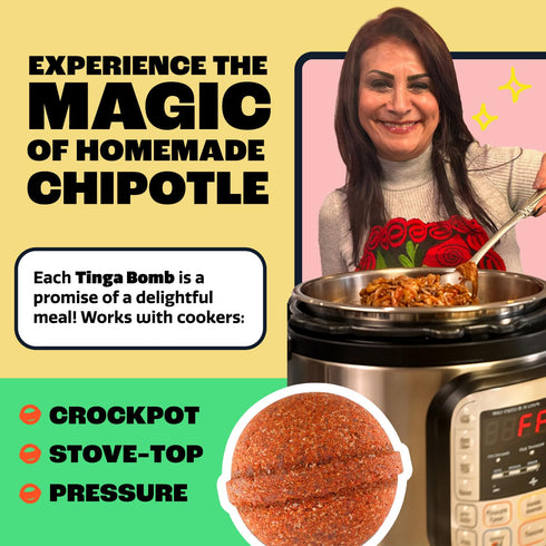 Pack 2 EZ Bombs Tinga Bomb Smoky Chipotle Seasoning, of - Authentic Mexican Seasoning Tinga Spice for Shredded Chicken