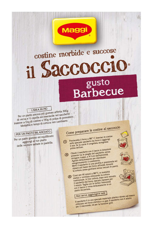 30gr Maggi il Saccoccio Oven Bag with Barbecue Taste for Pork Ribs Roast