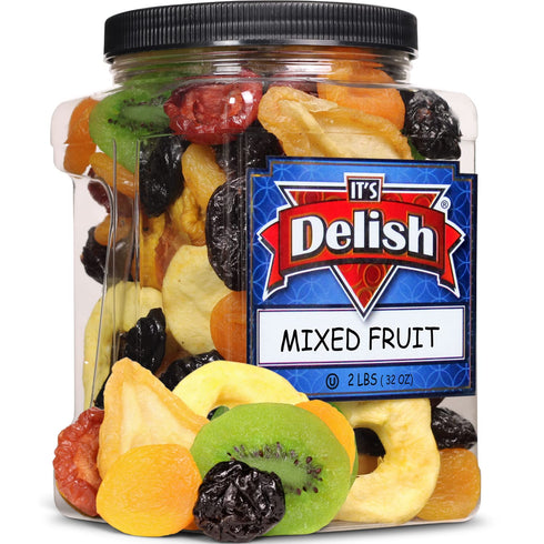 Dried Mixed Fruit with Prunes by It's Delish, 2 lbs (32 Oz)