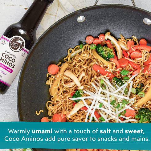 Big Tree Farms Organic Coco Aminos, Liquid Coconut Aminos, Soy-Free Sauce, Low Sodium, Gluten Free, Kosher, Non-GMO, 10