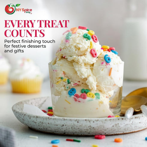 (5 NY Spice Shop Sprinkles Pound, Rainbow Number Sprinkles)