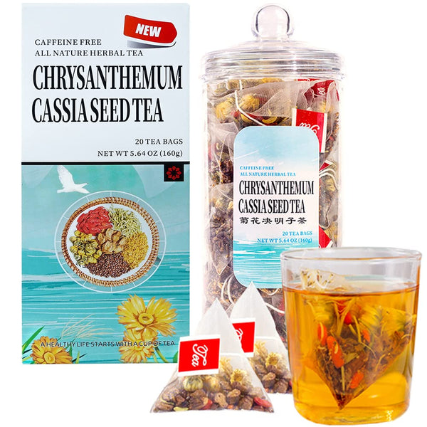 Generic Chrysanthemum Cassia Seeds Tea Bags (160g, 8gX20Bags), Honeysuckle, Floral Tea Combination