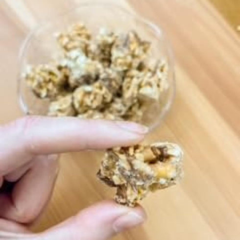 4.25oz (3 Pack) Chunk Nibbles Peanut Butter Chocolate Snack Clusters - Gourmet Sweet & Salty Treat with Pretzels