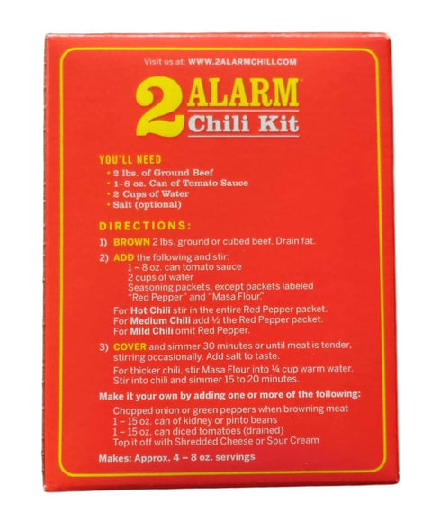 2 (4 3.3 oz Wick Fowler's Texas Style Alarm Chili Kit Boxes - each)