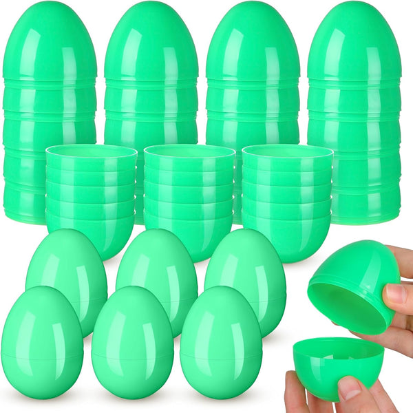 Silipull 36 Pack 3.1 Inch Jumbo Empty Plastic Eggs, Fillable Eggs for Egg