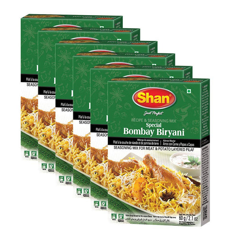 Shan Bombay Biryani Recipe and Seasoning Mix, 2.11 oz (60g) - Spice Powder for Pilaf