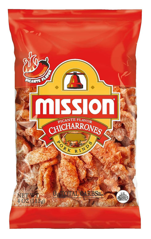 Generic Mission Chicharrones Spicy Pork Rinds Picante Flavor 4 oz. (Pack of 6)