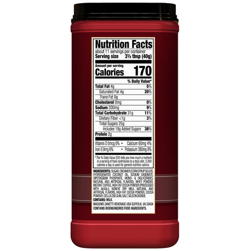 16 Oz Hills Bros Instant Double Mocha Cappuccino Mix, Easy to Use, Enjoy Coffeehouse Flavor from Home, Frothy, Rich