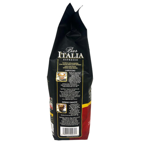 1kg (2.2 lb) Saquella Bar Italia Gran Crema Espresso Coffee Beans, | Authentic Italian Roast | Full-Bodied, Velvety
