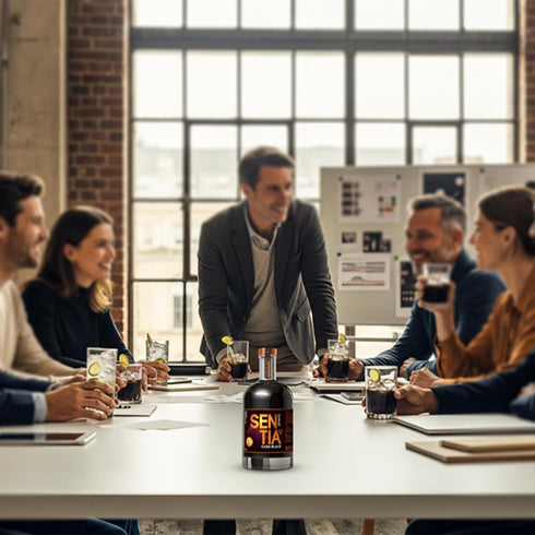 20 16.9 oz (500ml)- Sentia Gaba Black, Science-backed Non Alcoholic Functional Drink for Focus and Energy, Vegan