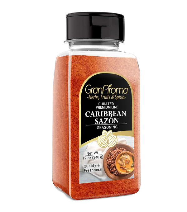 GranAroma Caribbean Sazón, 12 oz - Flavorful Seasoning Blend for Chicken & Rice, Caribbean Cuisine