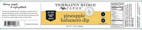 12.9 oz Terrapin Ridge Farms Pineapple Habanero Dip Sweet and Spicy Gourmet Spread, Jar