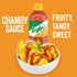 Bundle of Tajin Fruity Chamoy Sauce 15.38oz and Mild Hot Sauce 15.38oz (Pack of 2)