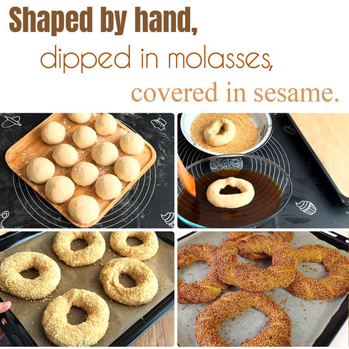 8 Gulluoglu Sesame Bagel (Simit), pieces, daily fresh shipment from Istanbul/Turkey